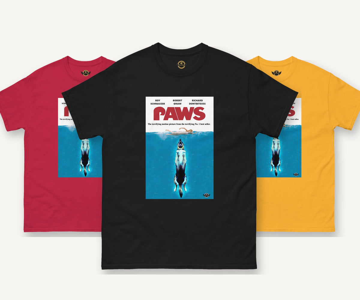 PAWS - You're going to need a bigger fence. tees in Black, Cardinal and Gold